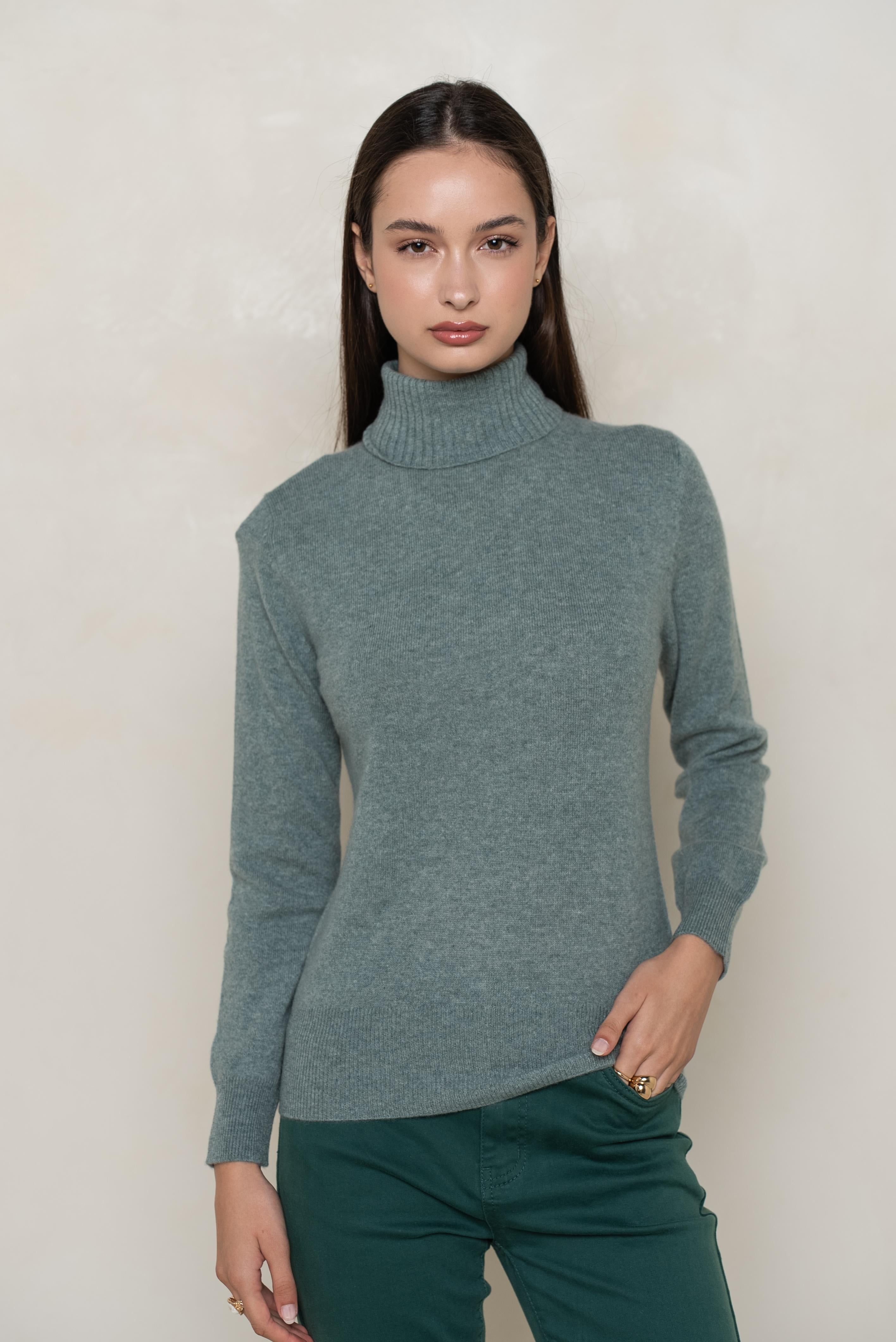 Pull col roulé en cachemire