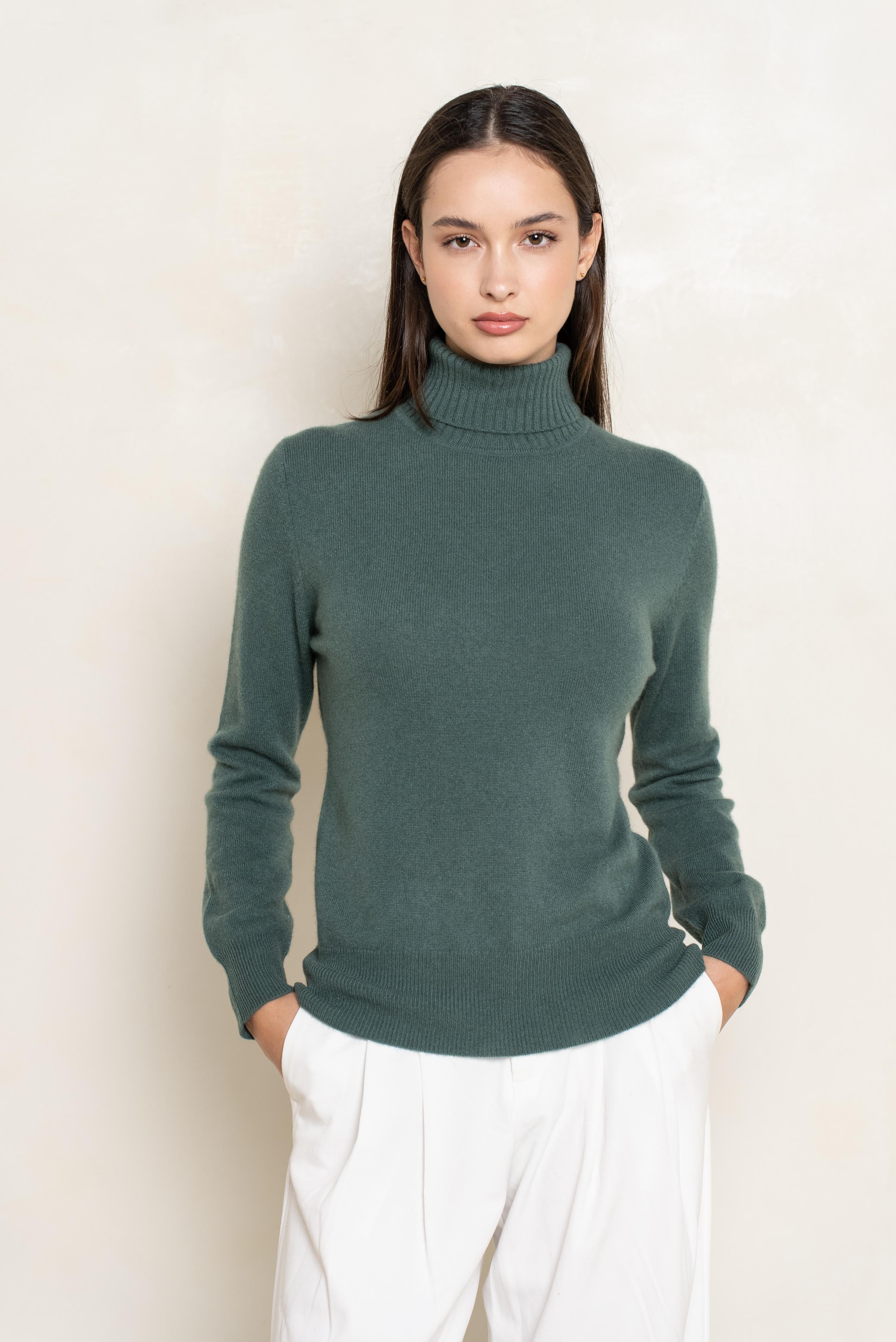 Pull col roulé en cachemire
