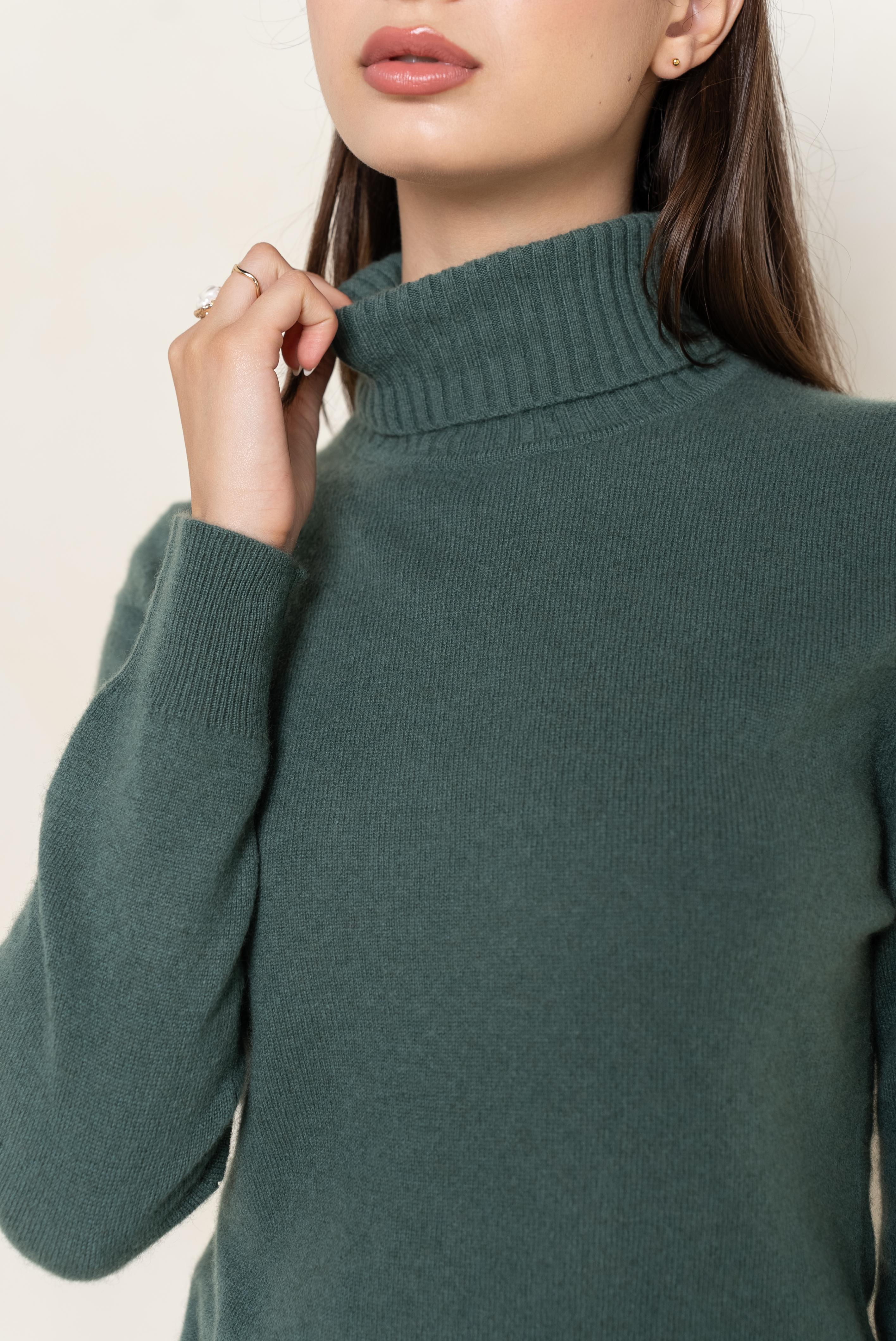 Pull col roulé en cachemire