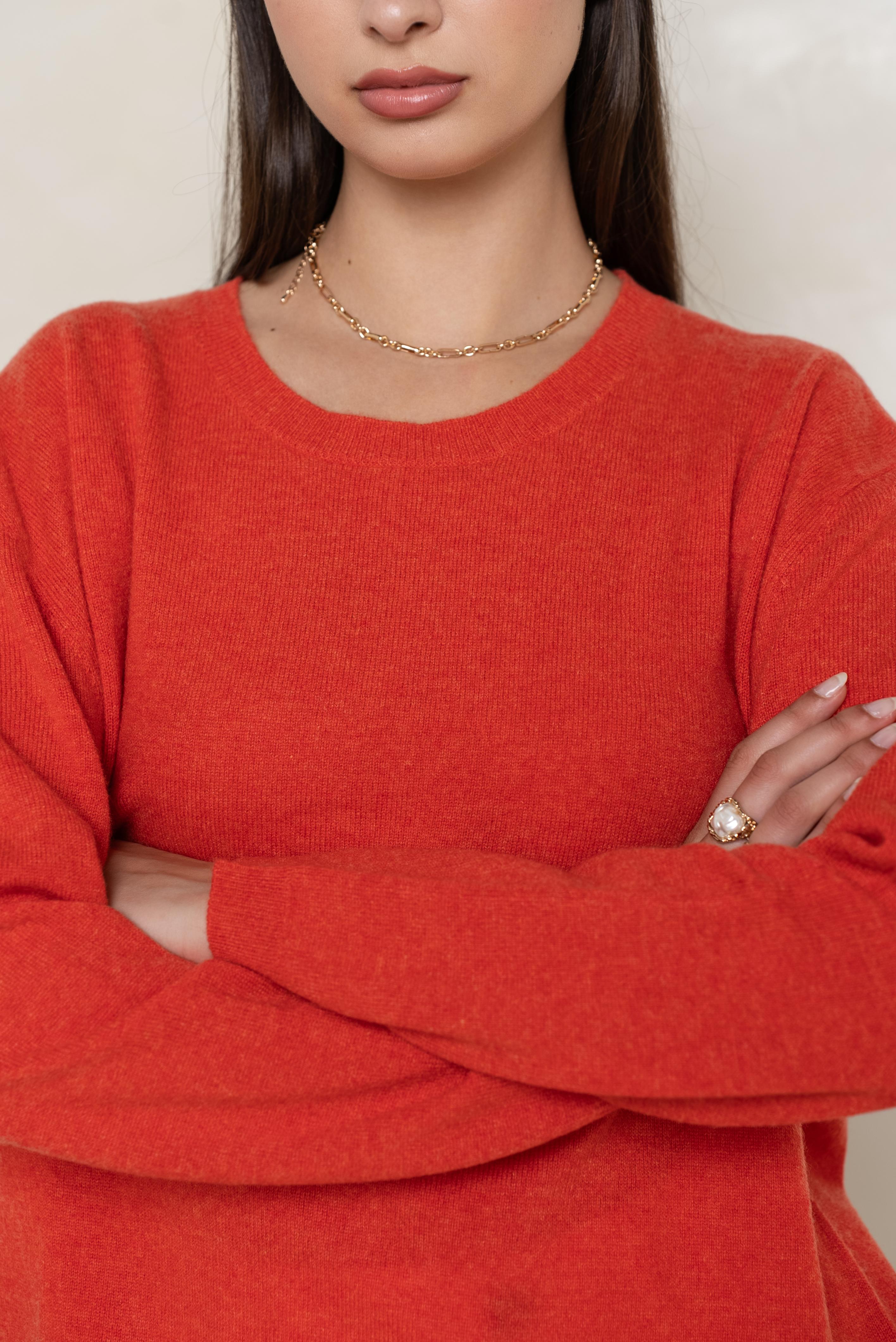 Pull col rond oversize en cachemire