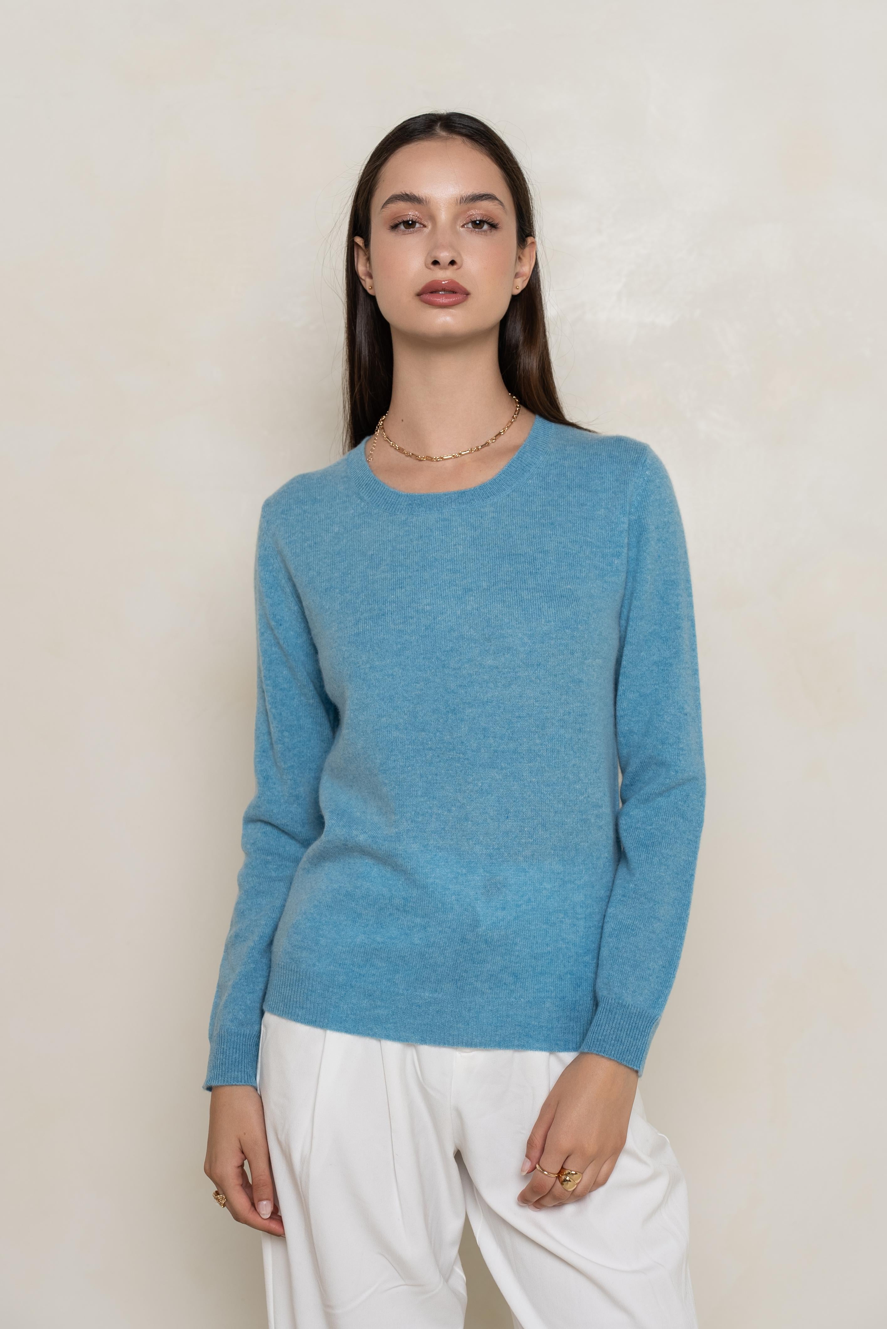 Pull col rond en cachemire