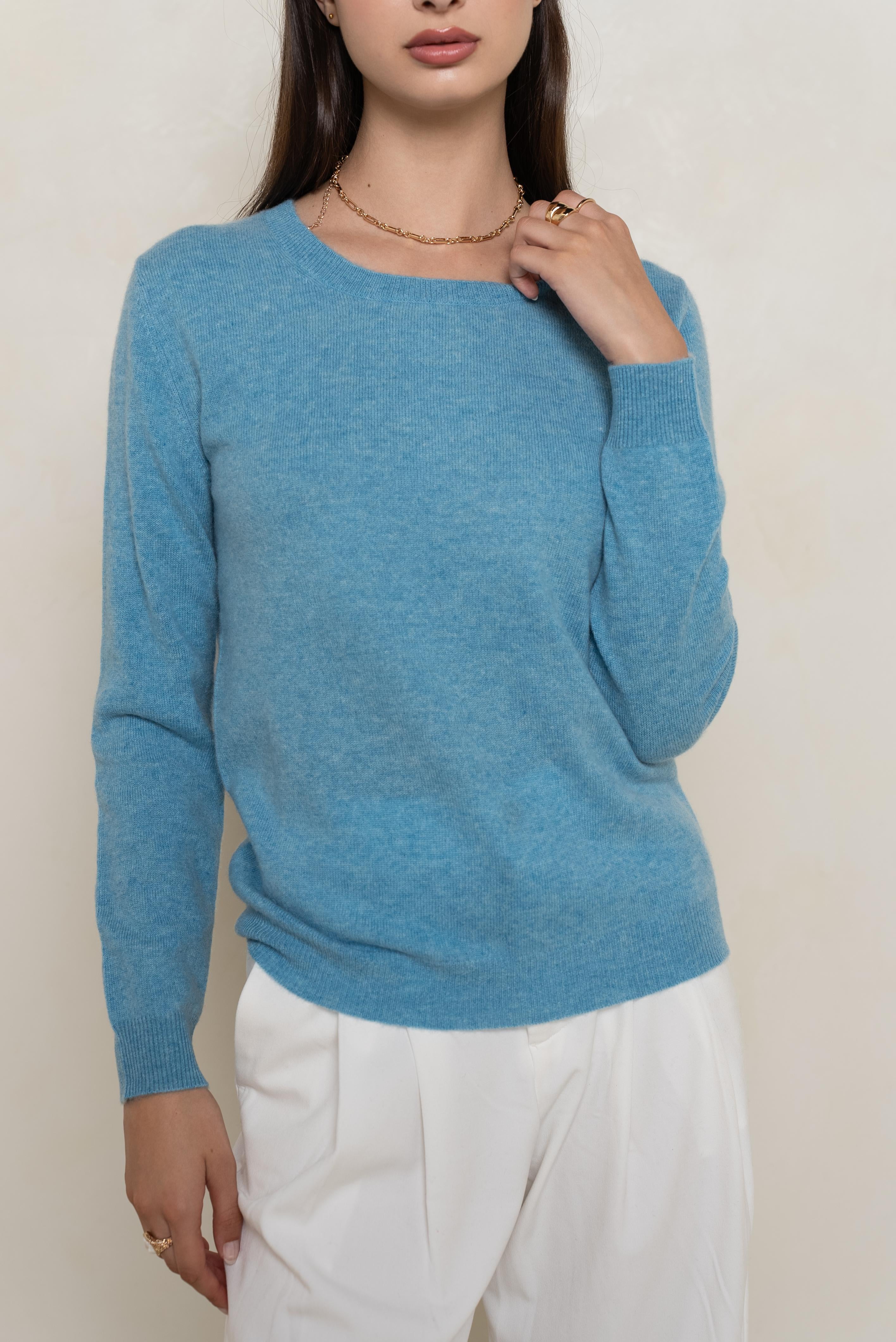 Pull col rond en cachemire