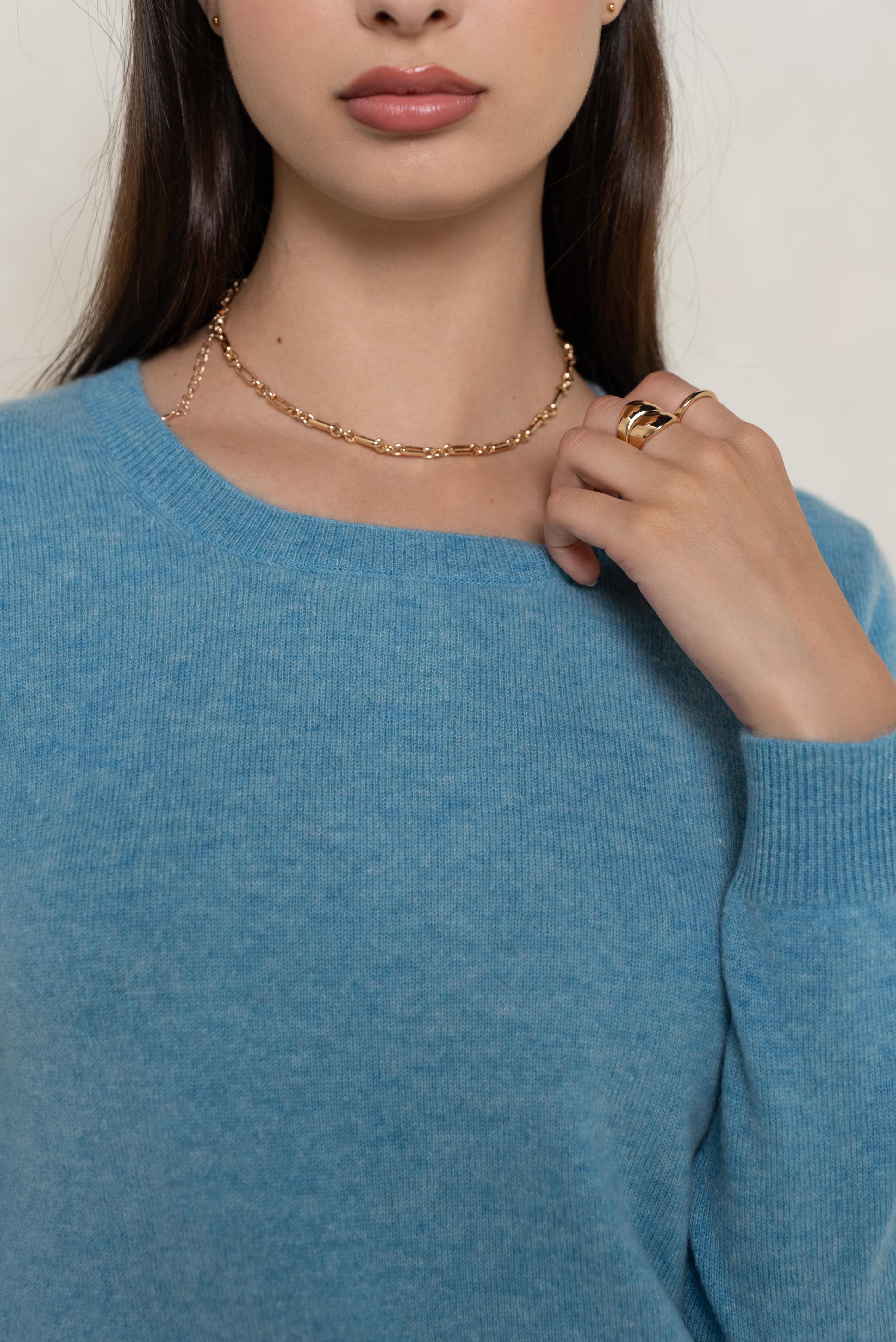 Pull col rond en cachemire