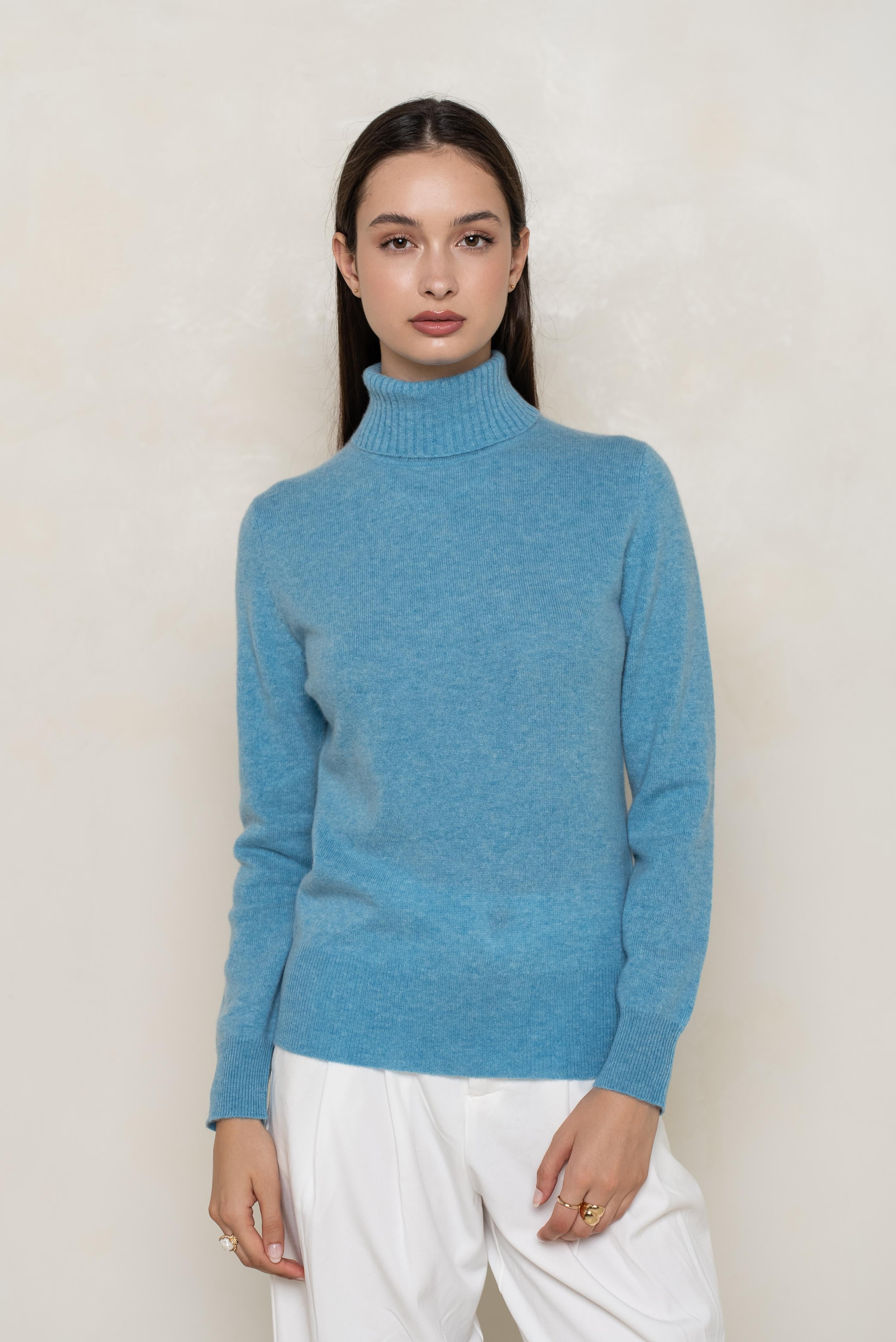 Pull col roulé en cachemire