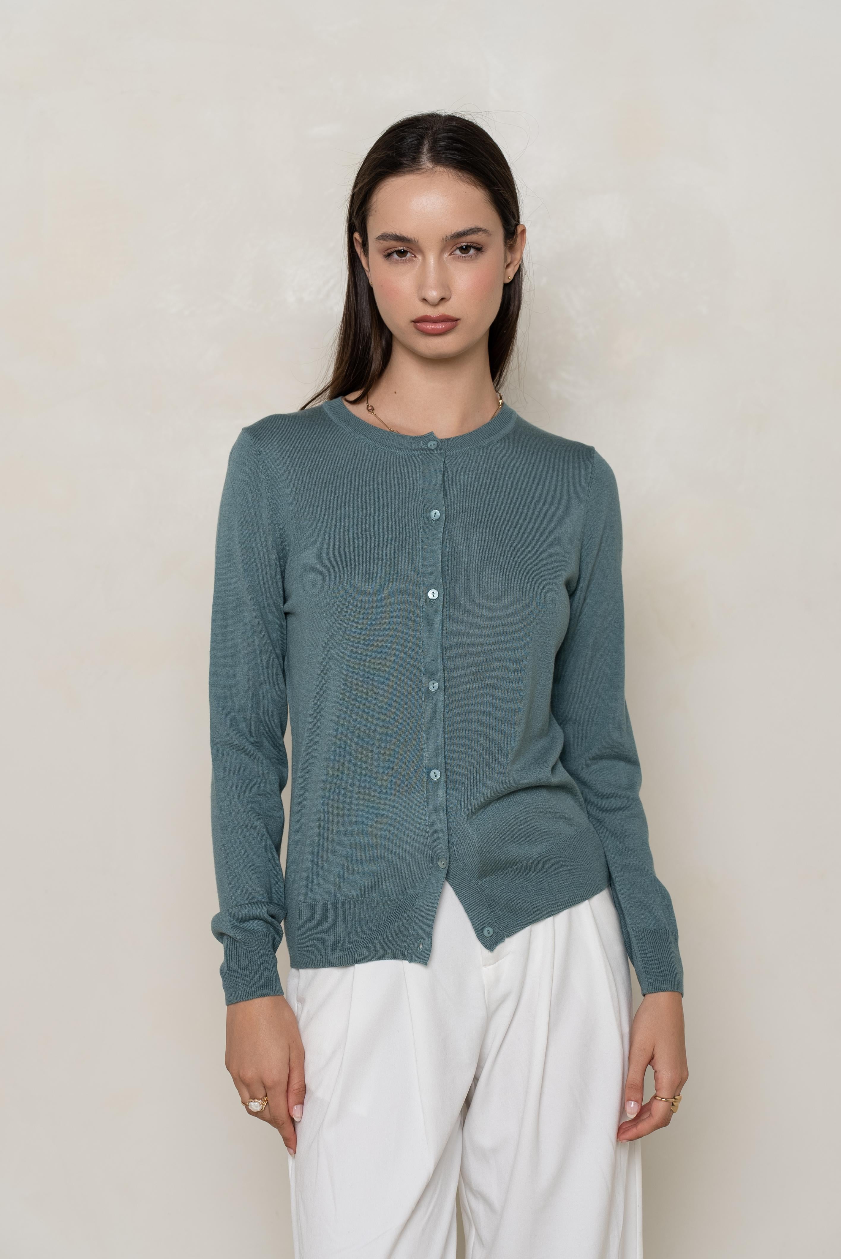 Cardigan en soie et cachemire