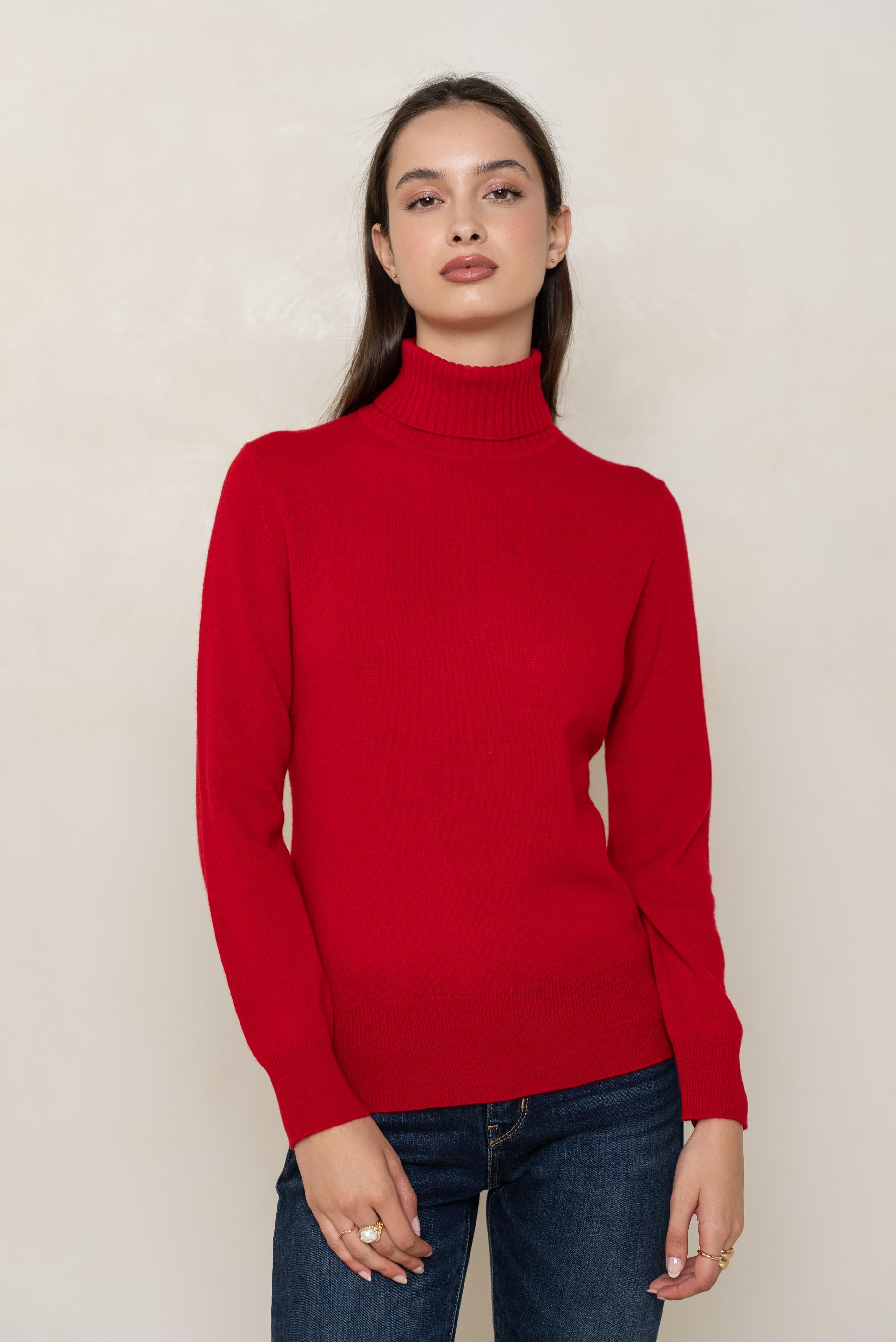 Pull col roulé en cachemire