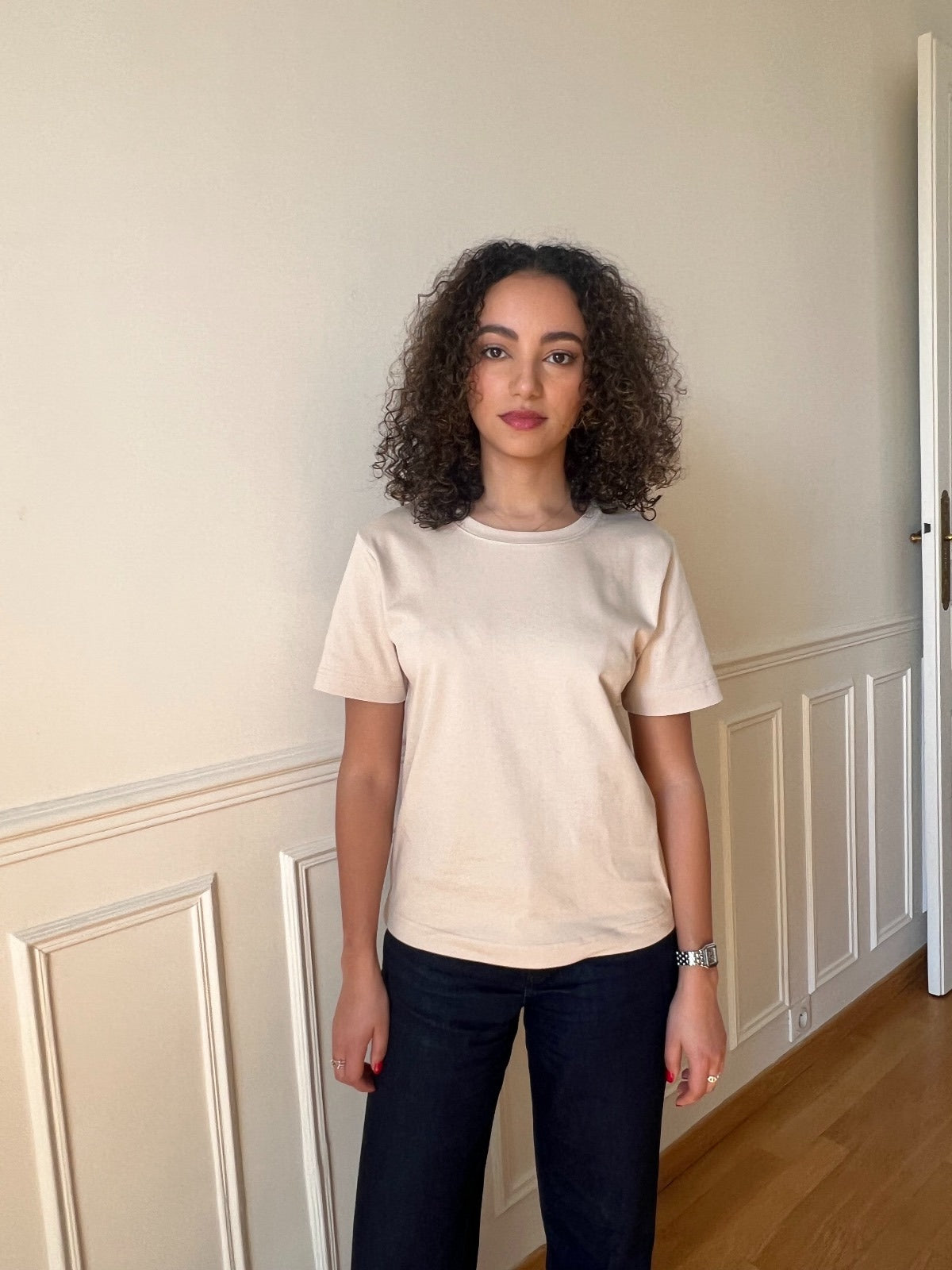 T-shirt col rond en COTON PREMIUM manches courtes