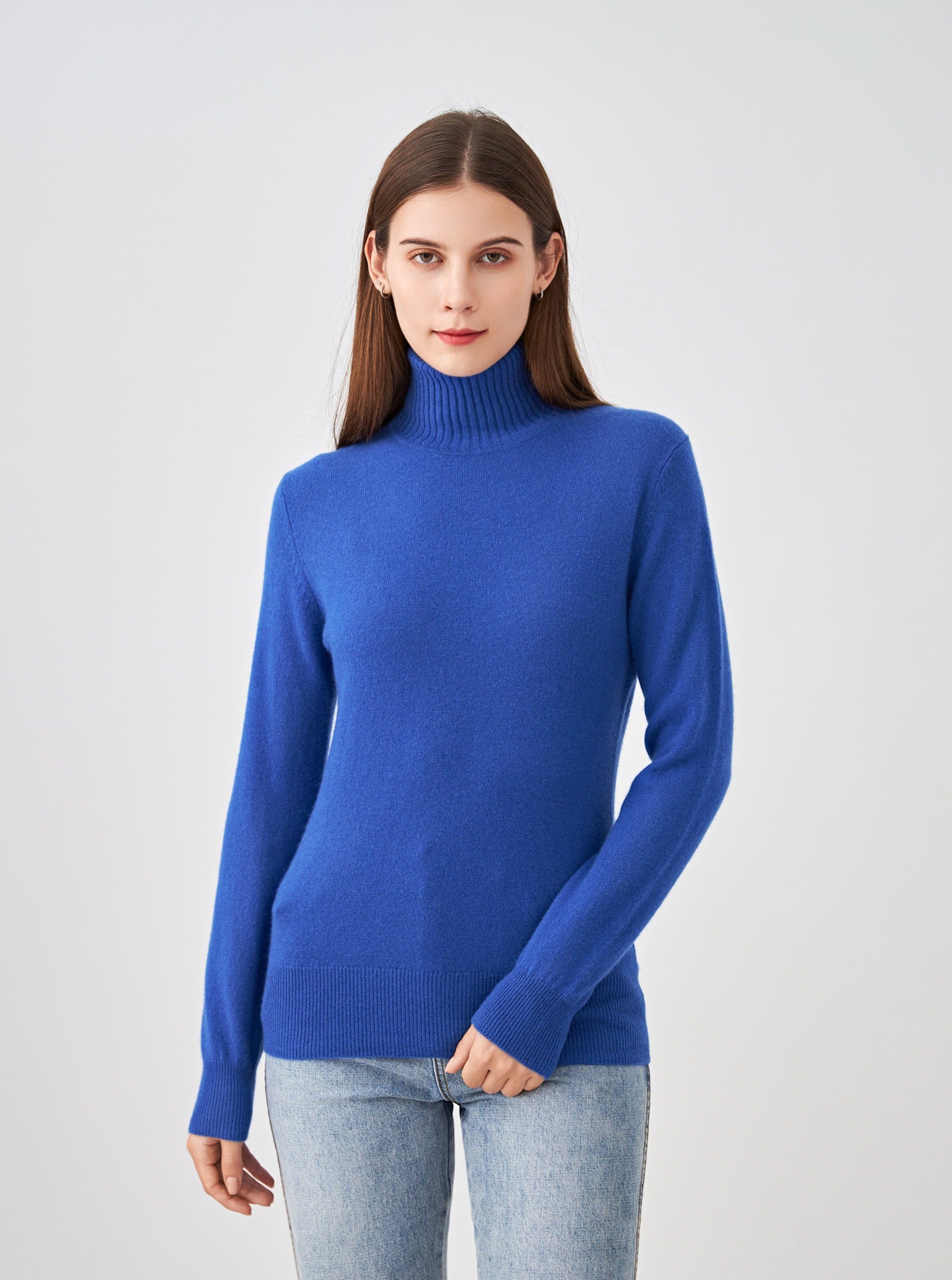 Pull col roulé en cachemire