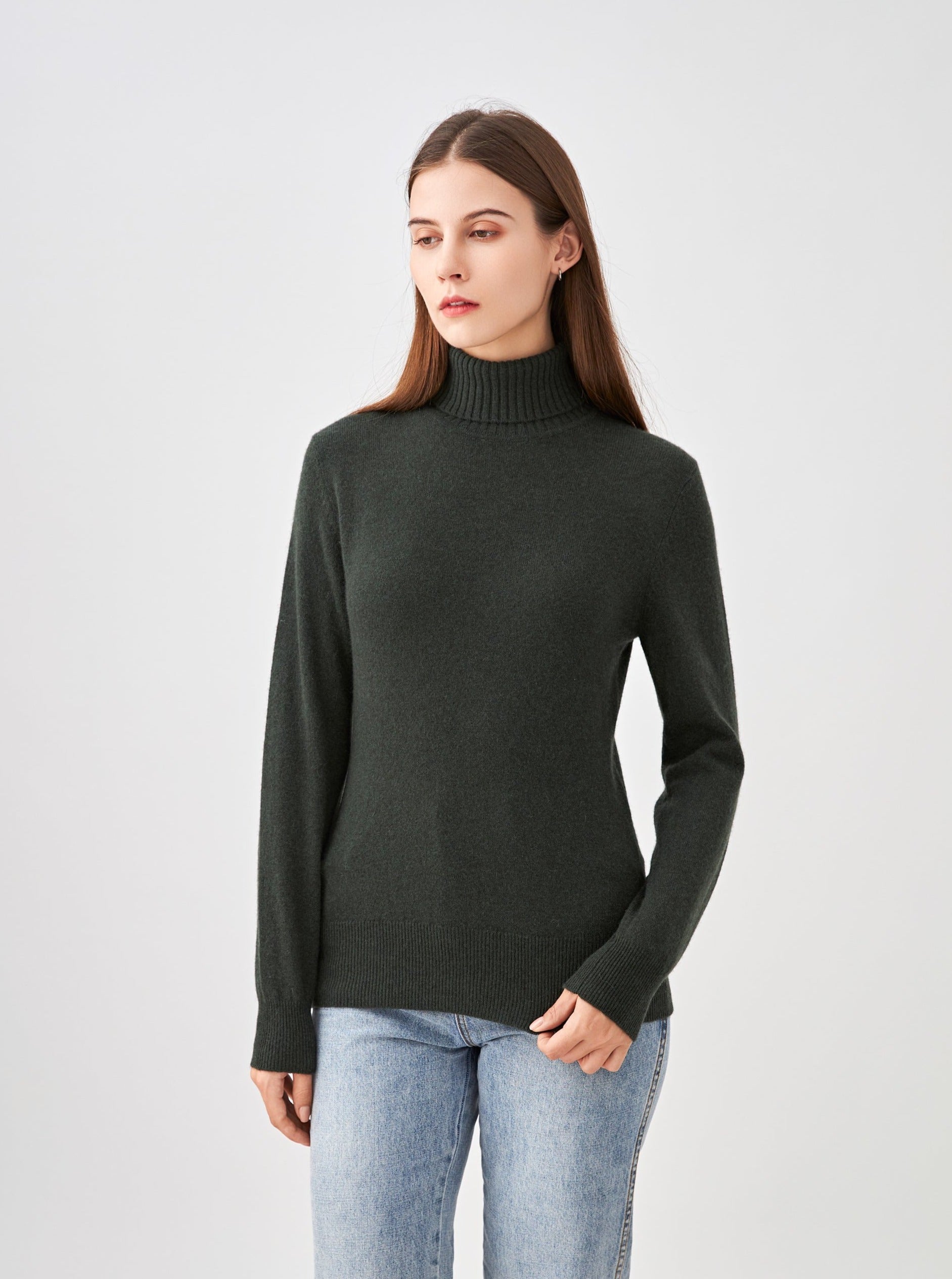 Pull col roulé en cachemire