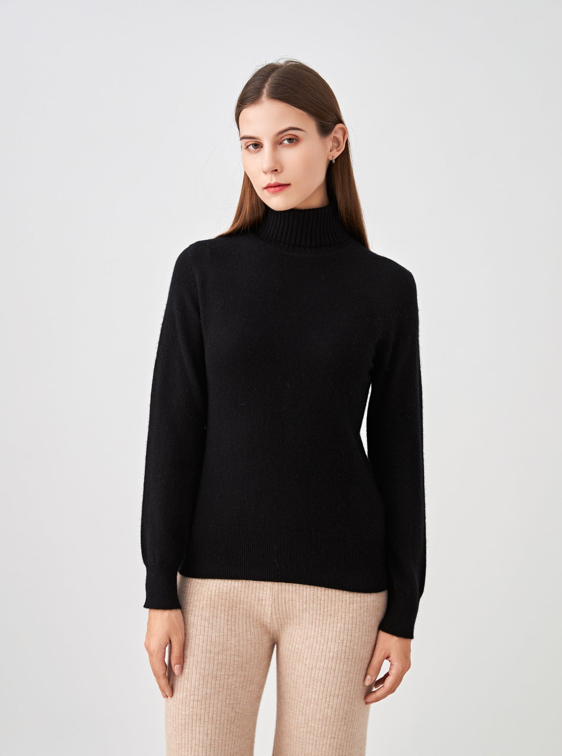 Pull col roulé en cachemire