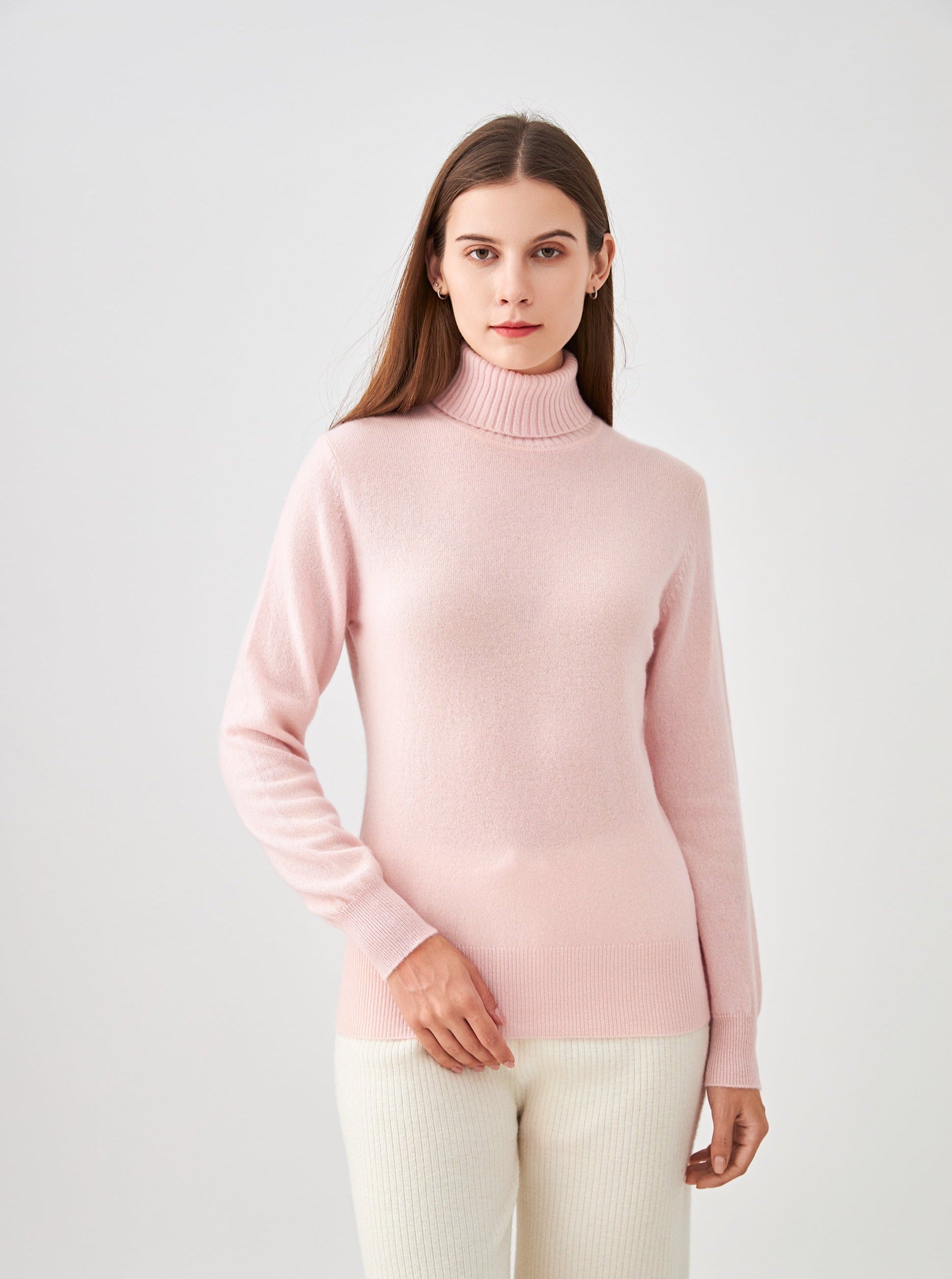 Pull col roulé en cachemire