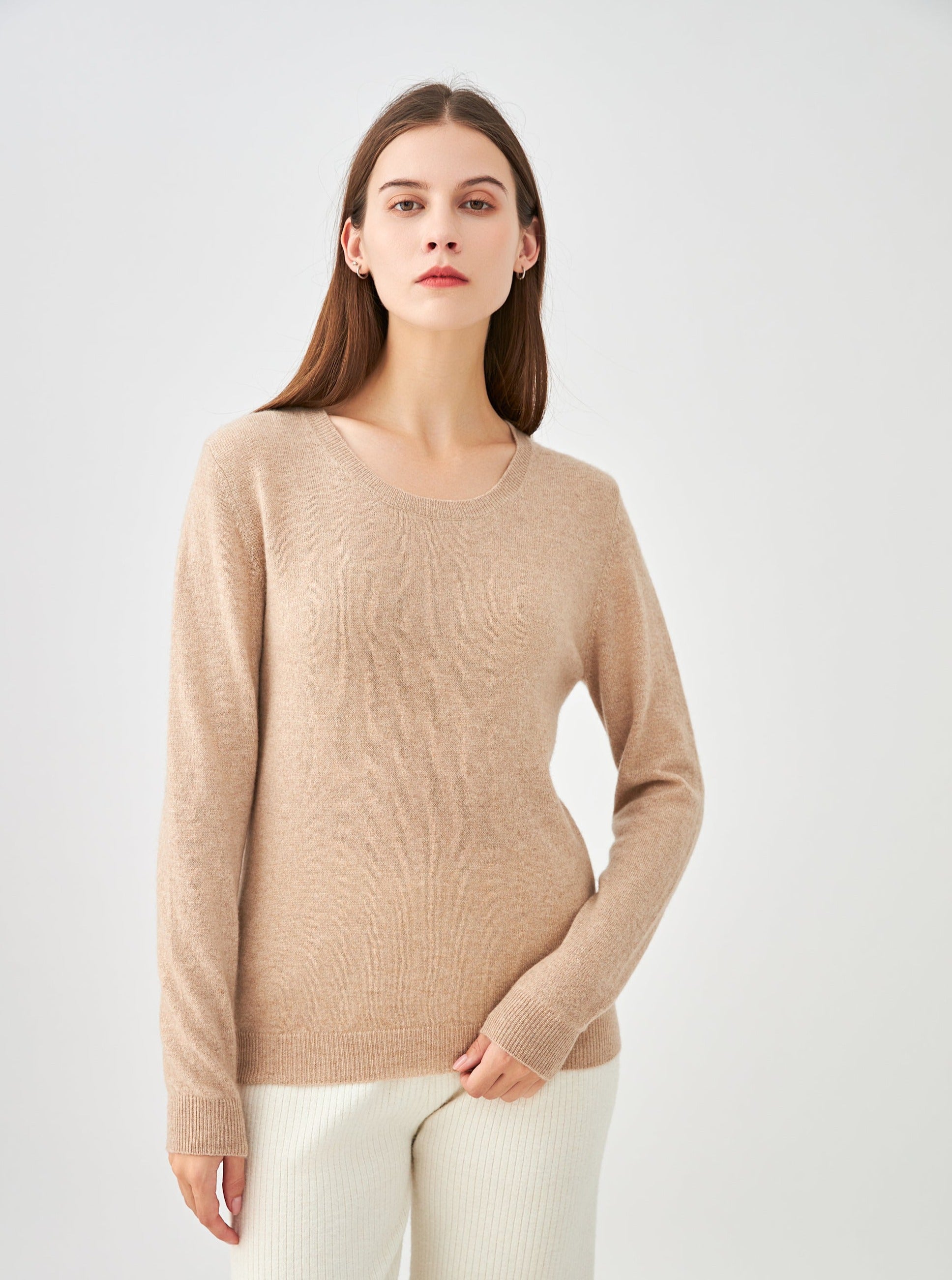 Pull col rond en cachemire