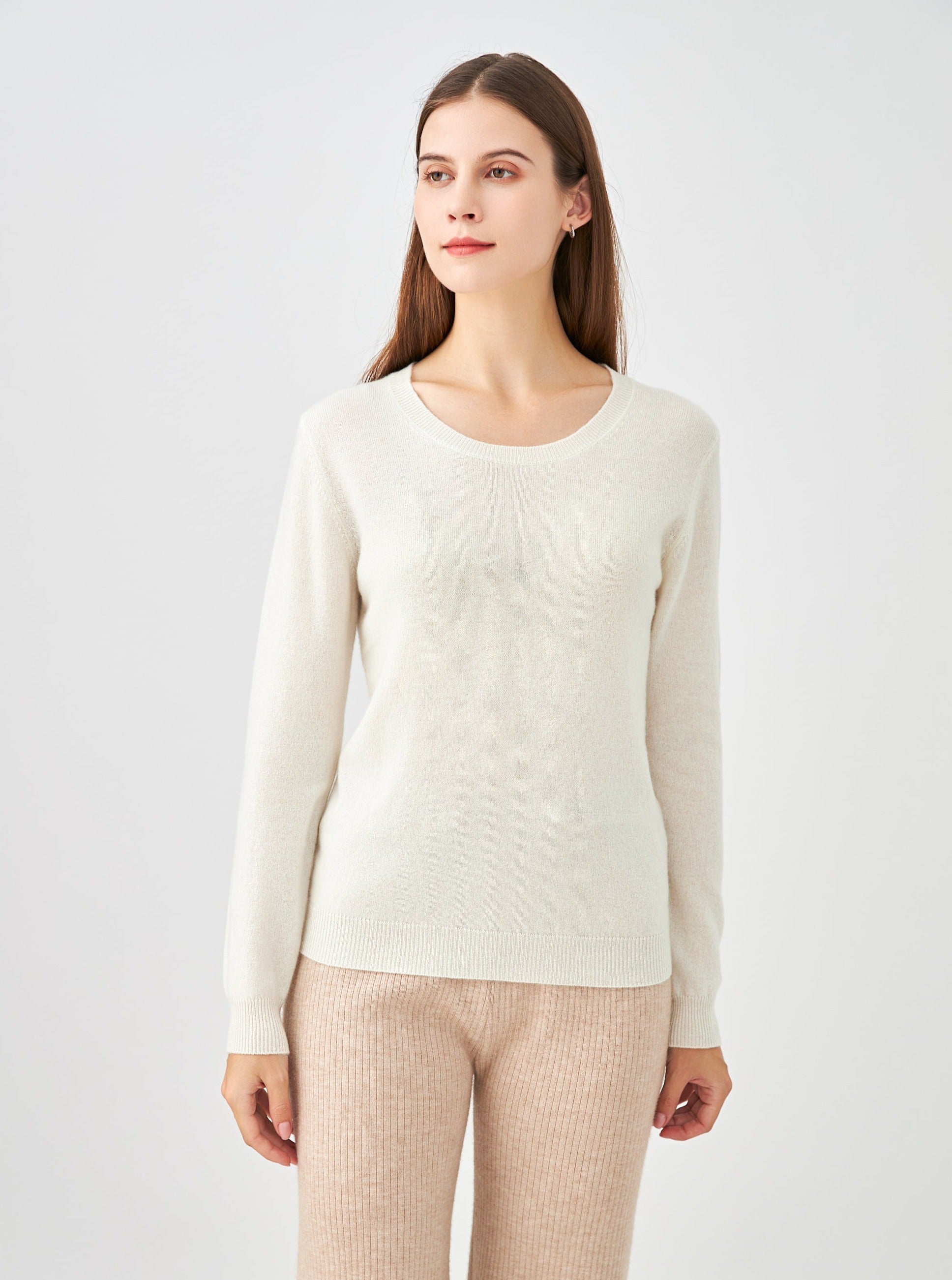 Pull col rond en cachemire