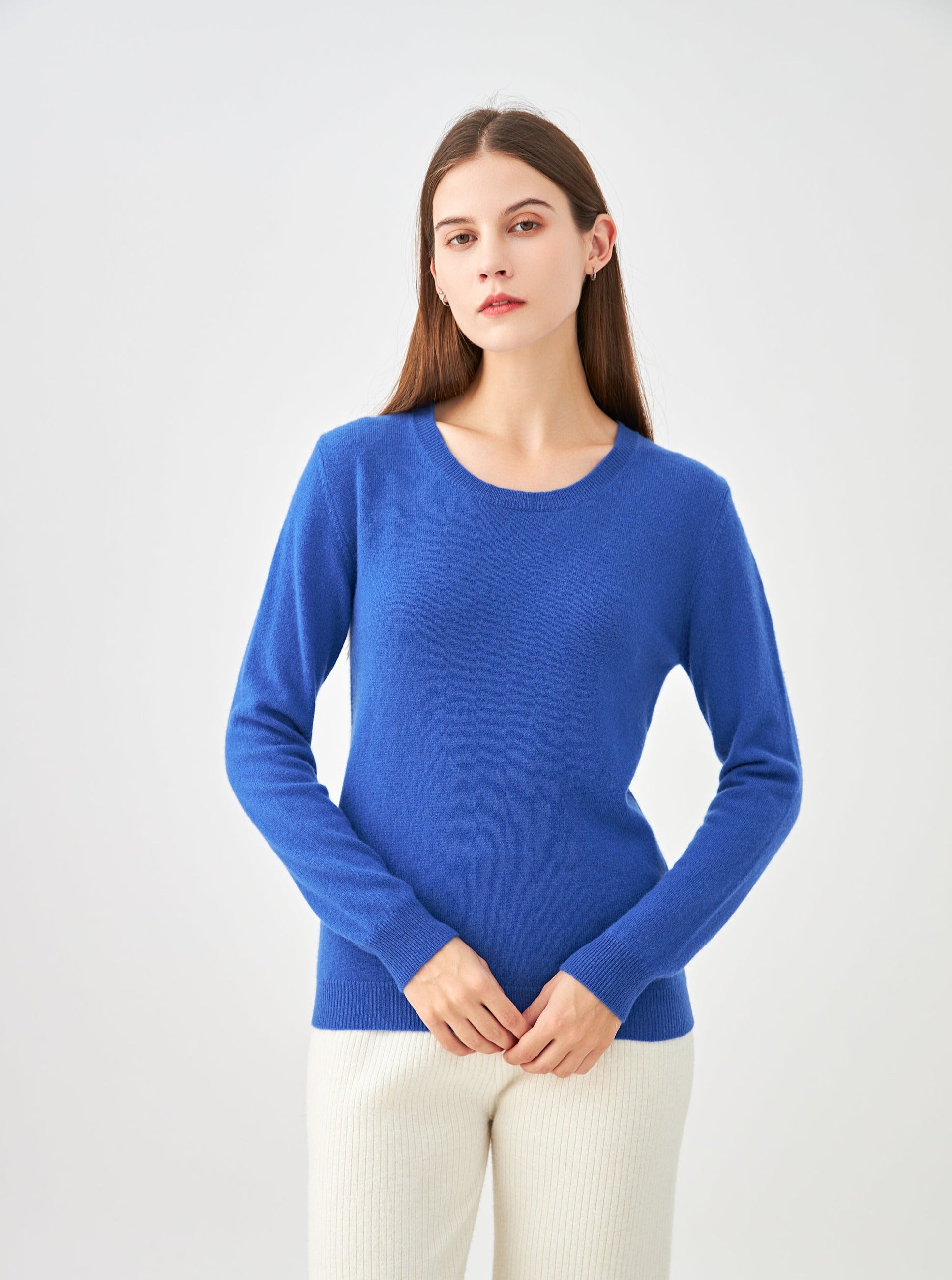 Pull col rond en cachemire