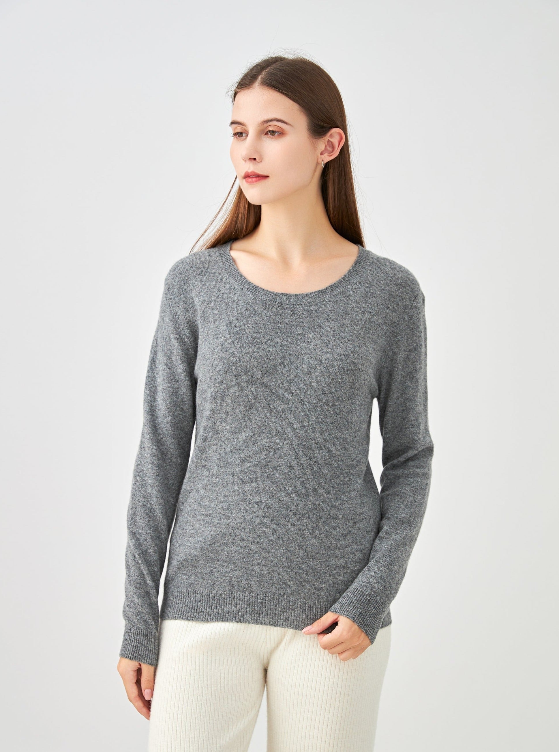 Pull col rond en cachemire
