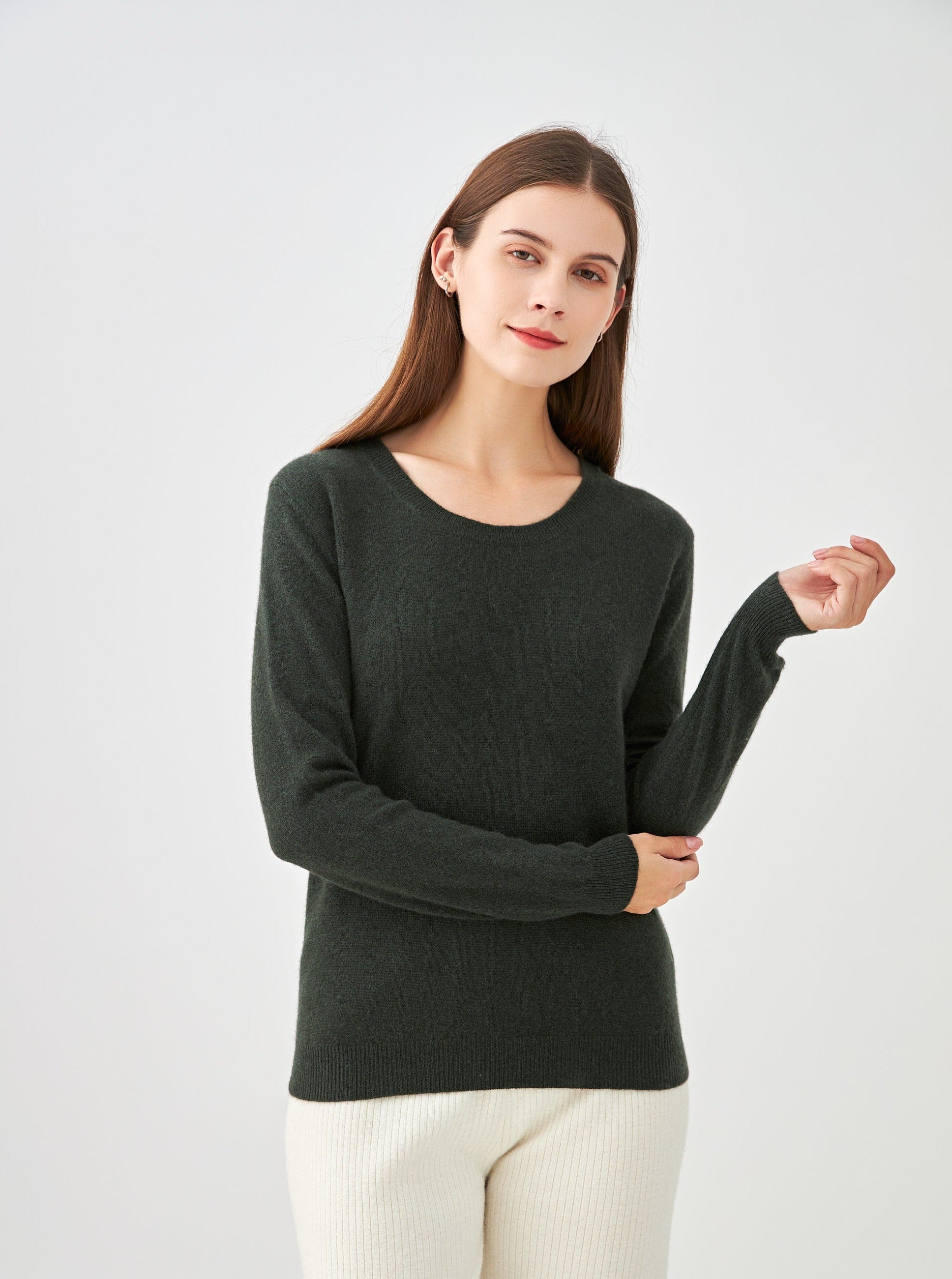 Pull col rond en cachemire