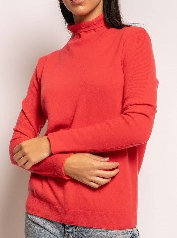 Pull col montant en cachemire