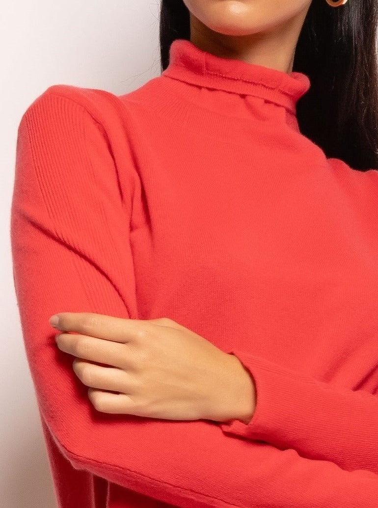 Pull col montant en cachemire