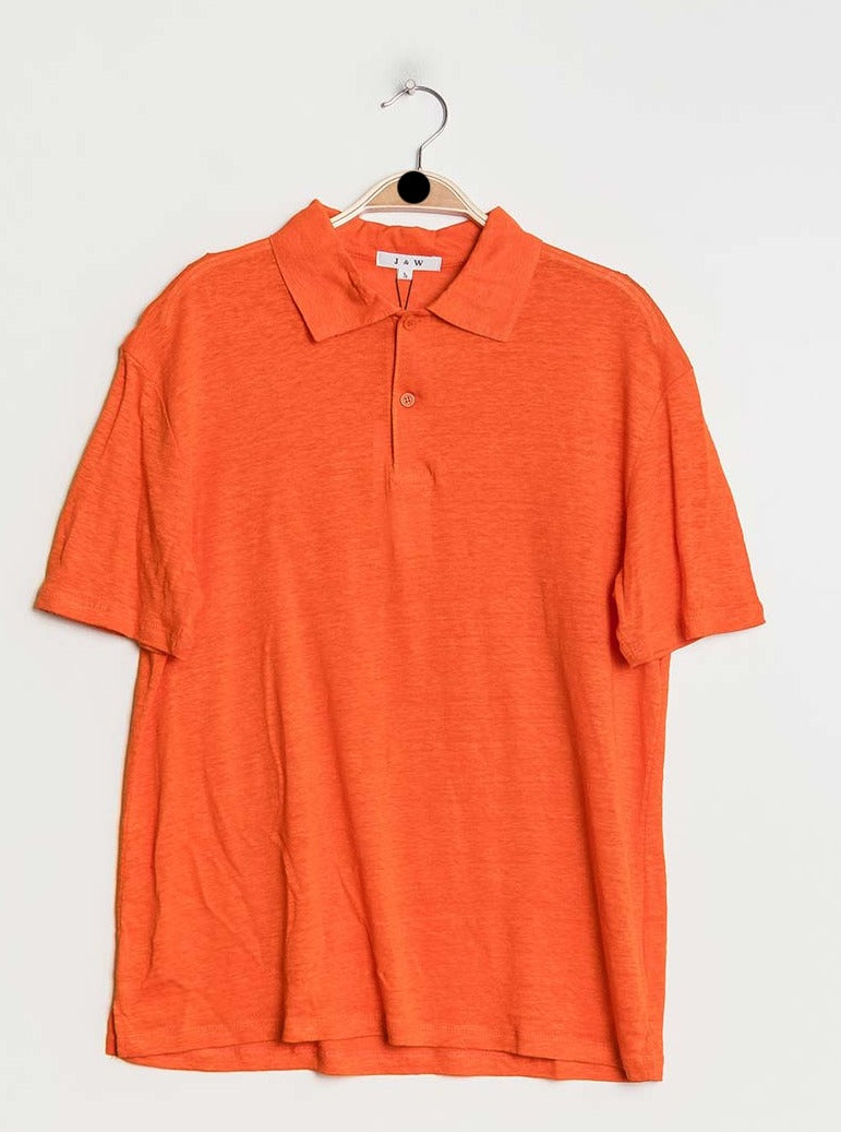 T-shirt polo oversize en lin