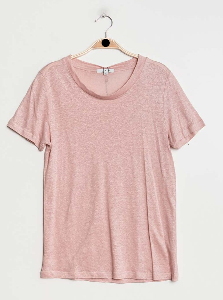 T-shirt col rond en lin